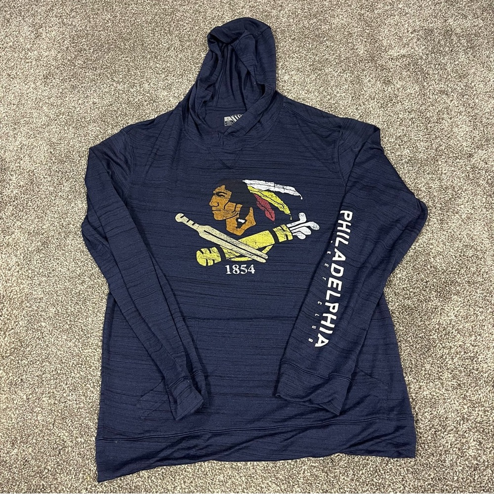 Level Wear X Philadelphia Cricket Club Hoodie Short - Blue Size Small
